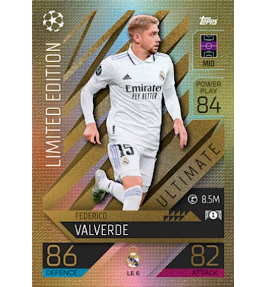 Topps Match Attax Extra Champions League 2022/2023 Limited Edition Federico Valverde (Real Madrid CF)
